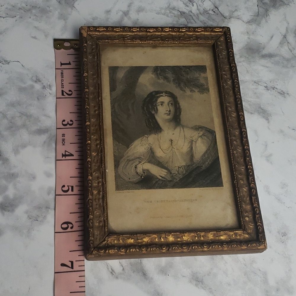 Vintage Victorian Engraved Photo The Chieftain's Daughter - Picture 11 of 12